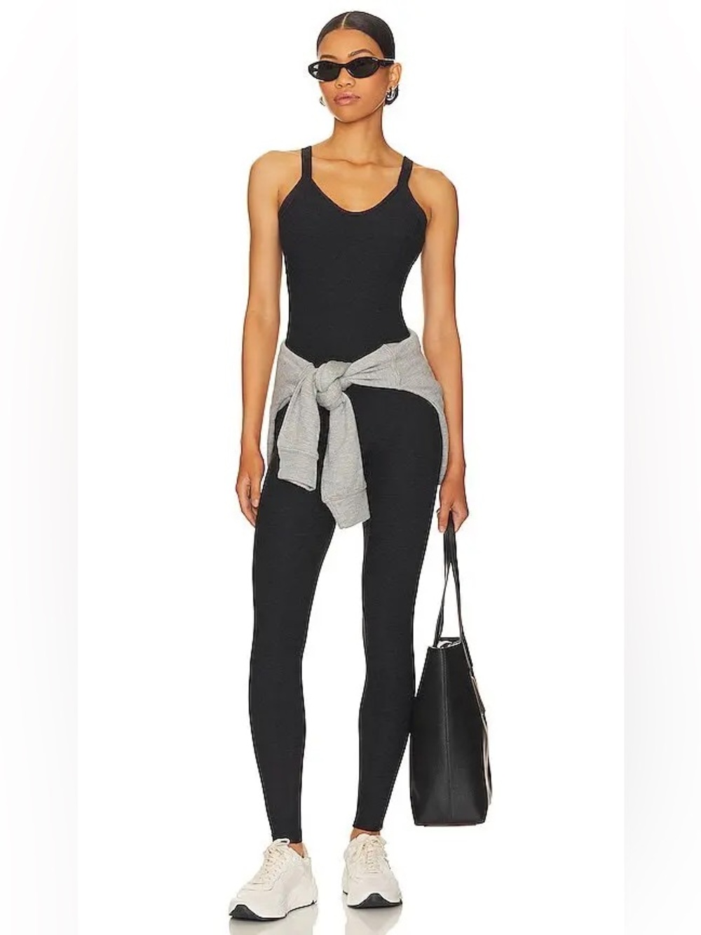 Year of Ours Black Onesie Full Length Spaghetti Strap Jumpsuit Size XS RN 137288
